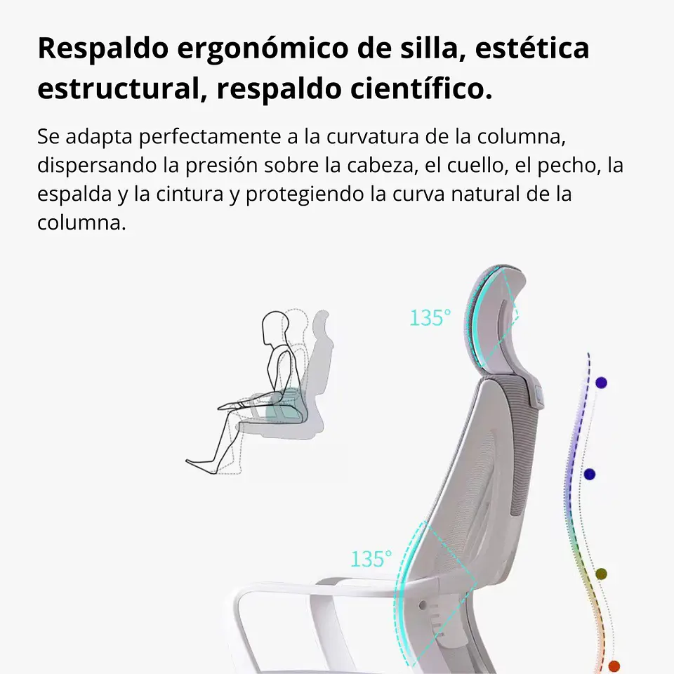 Silla Polar Ergónomica Oficina Escritorio Silenciosa A802 8