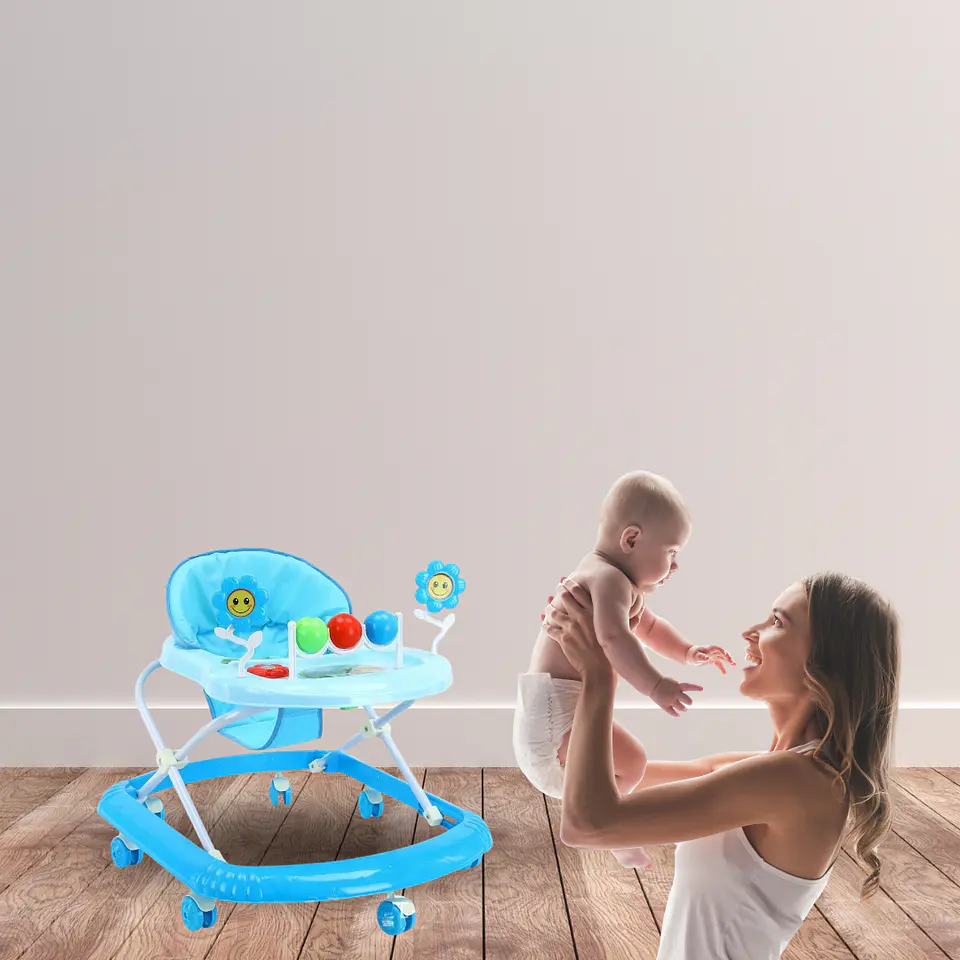 Andador Plegable Flores Con Musica Bebes Portable Unisex 3