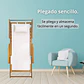 Silla De Playa Reposera Plegable De Lona Y Madera Exteriores - Miniatura 4