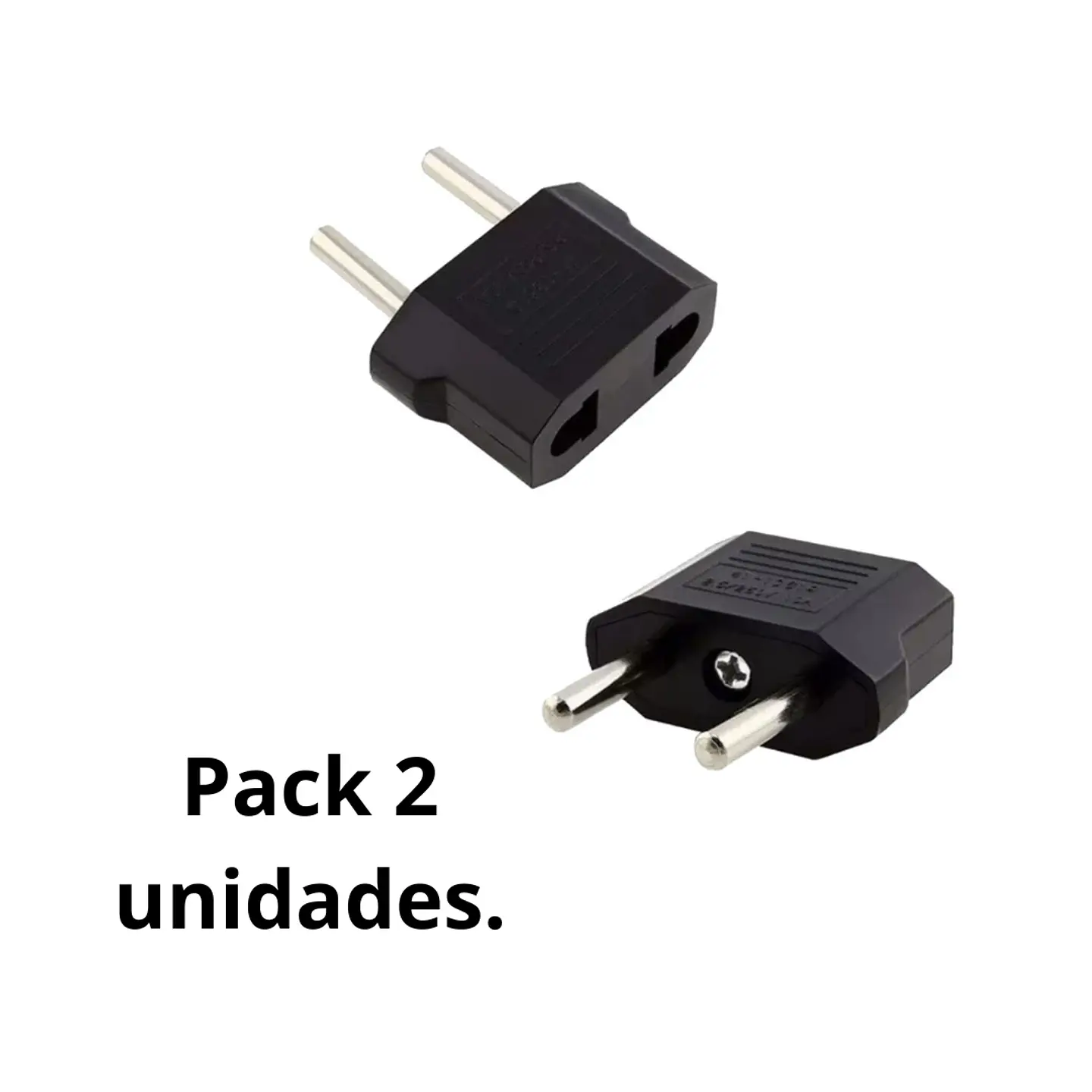 Pack 2 Adaptadores Enchufe Corriente Plug Europeo Americano 2
