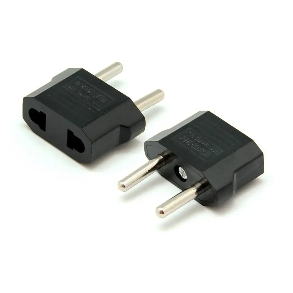 Pack 2 Adaptadores Enchufe Corriente Plug Europeo Americano 1
