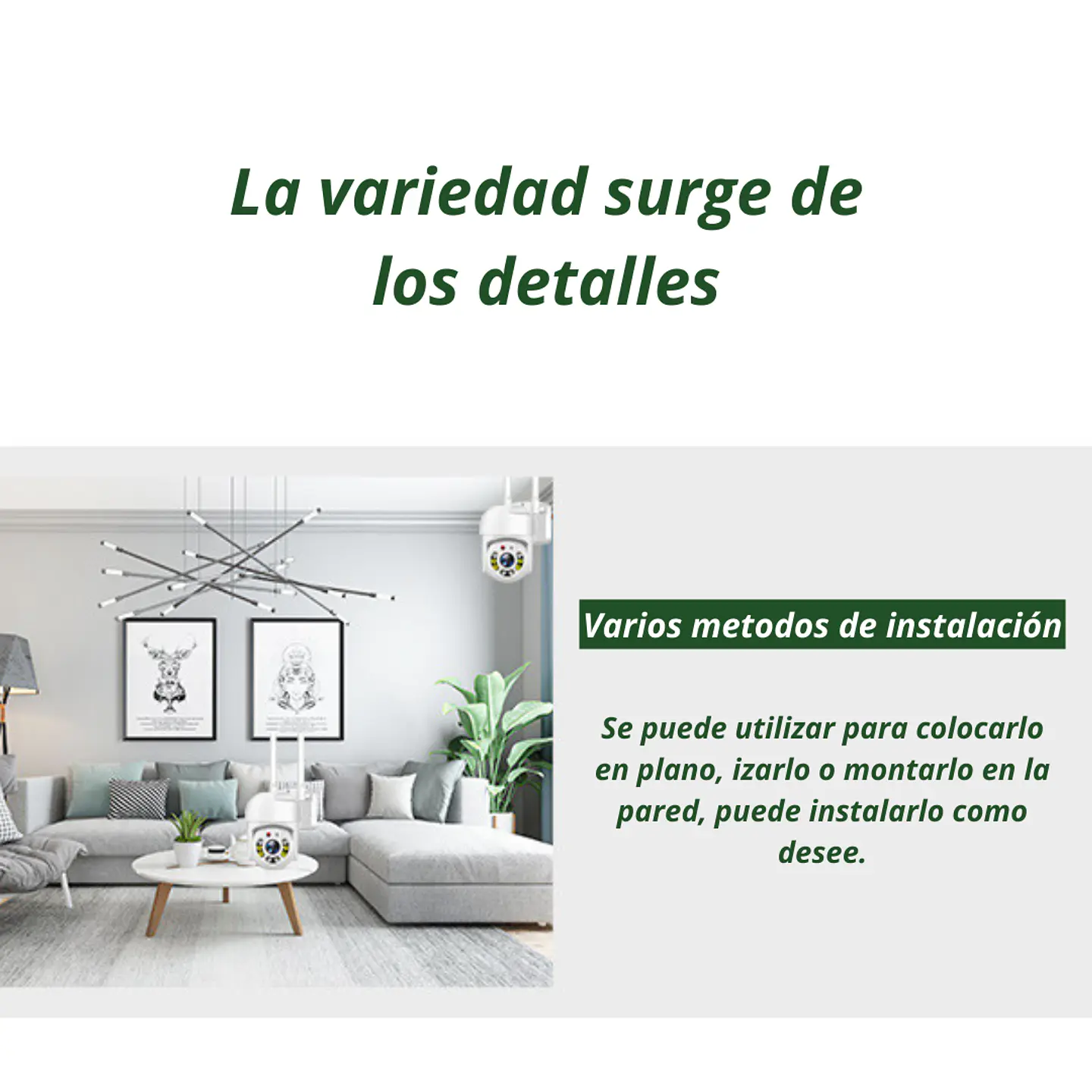Camara Ptz Seguridad Smart Hd Wi-fi 360 Exterior Interior 7