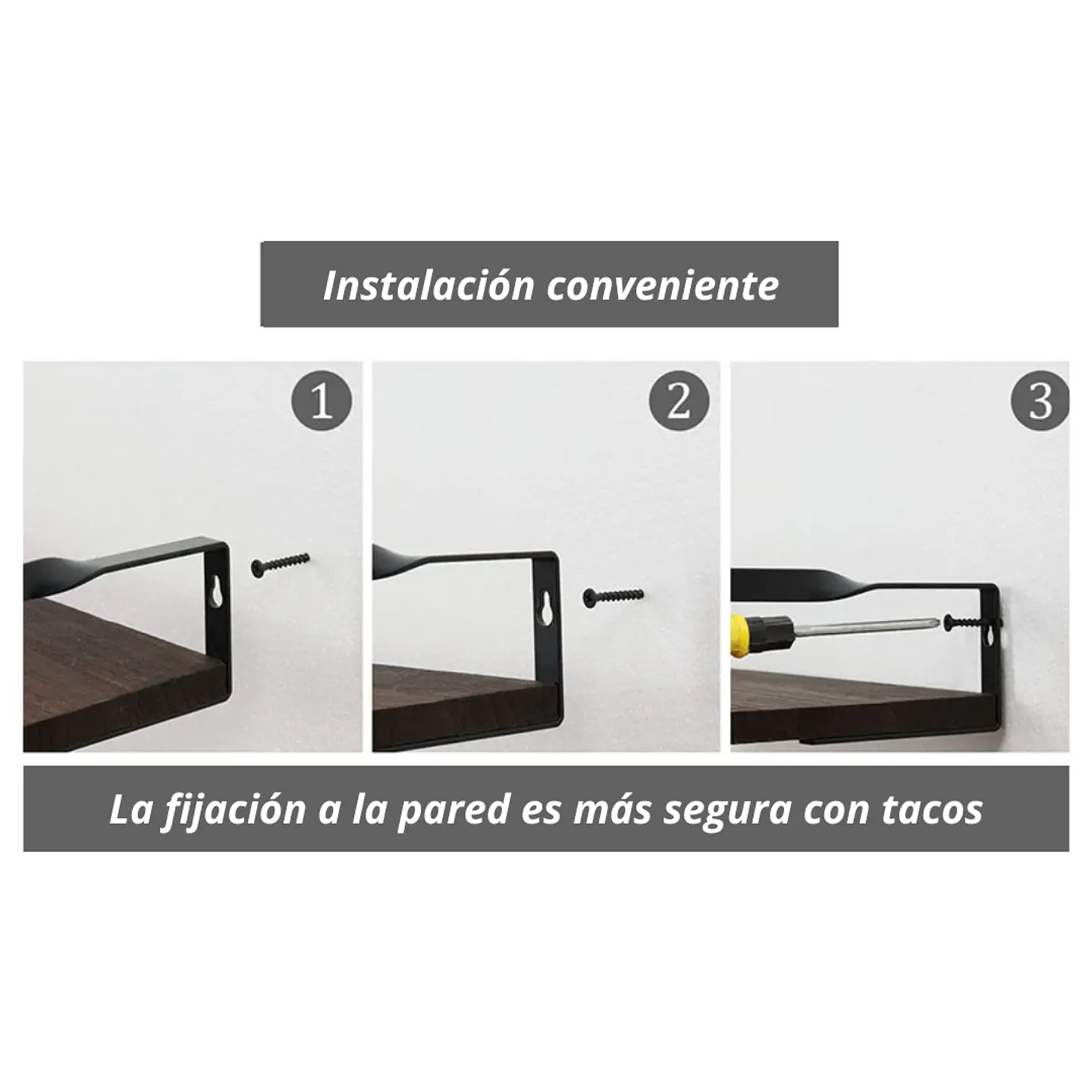 Estanteria Minimalista Moderna 2 Niveles Flotante De Madera  5