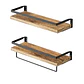 Estanteria Minimalista Moderna 2 Niveles Flotante De Madera  - Miniatura 1