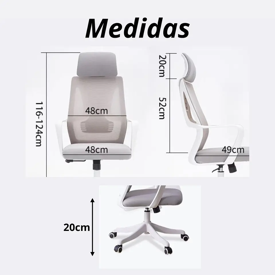 Silla Polar Ergónomica Oficina Escritorio Silenciosa A802 6