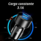 Cargador Adaptador Automovil Usb Doble Entrada 12-24v 3.1a 5