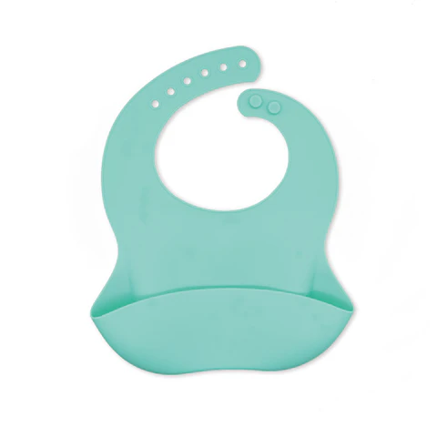 Babero Impermeable Para Bebes De Silicona Lavable