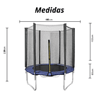 Cama Elástica Trampolín Exterior Con Malla 2.2 X 1.8 M 2