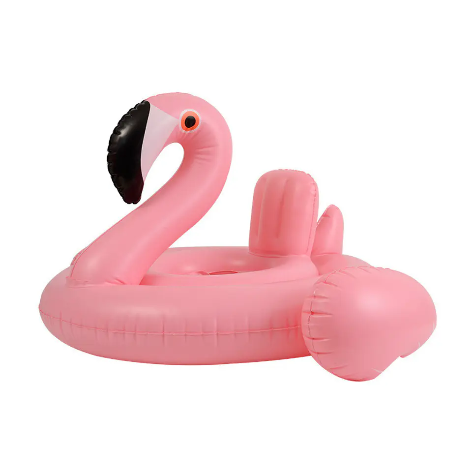 Inflable Flamenco Montable Colchon Piscina Playa + Inflador 2
