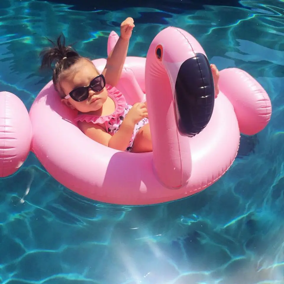 Inflable Flamenco Montable Colchon Piscina Playa + Inflador 4