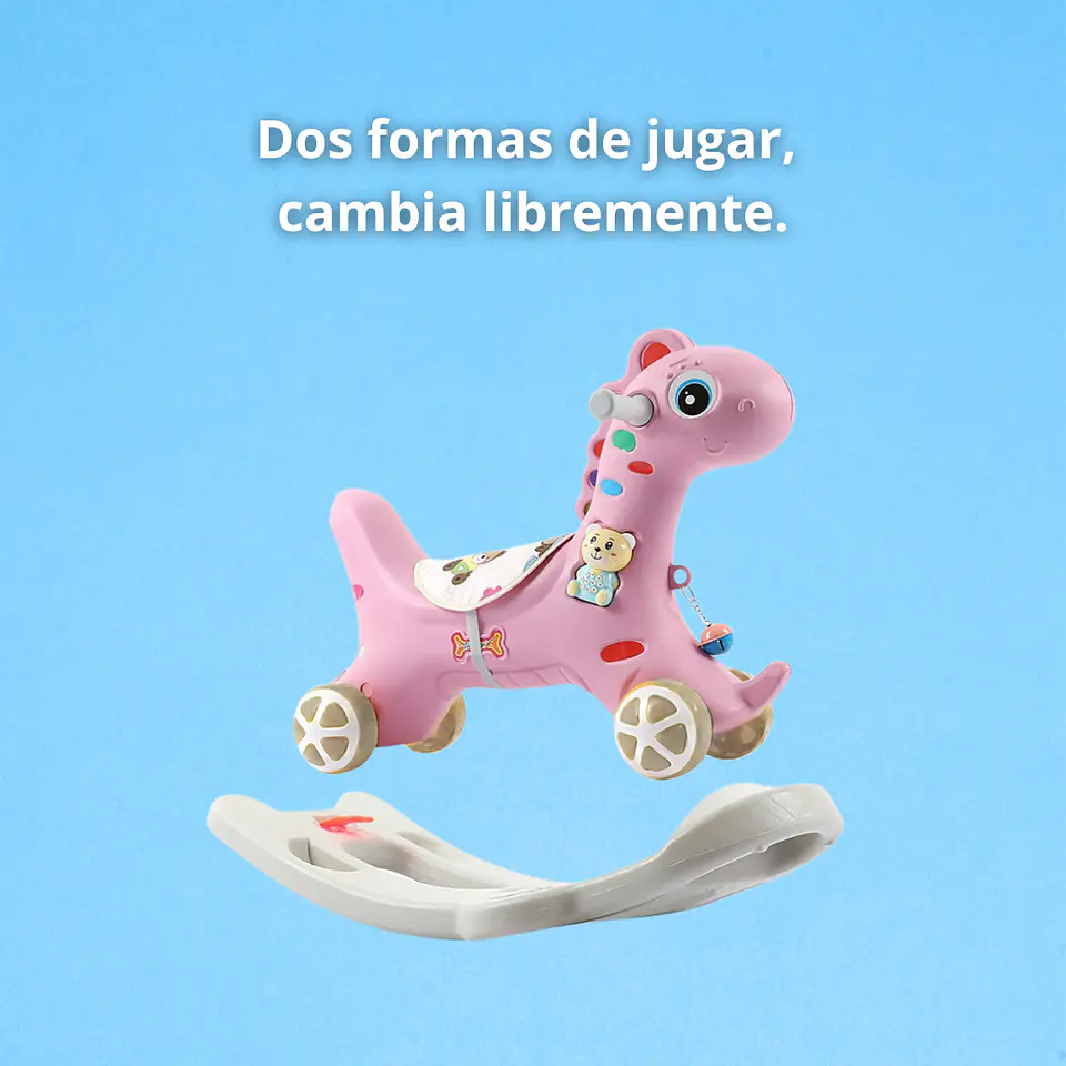 Caballo Balancín Correpisos Juguete Montable Doble Función 6