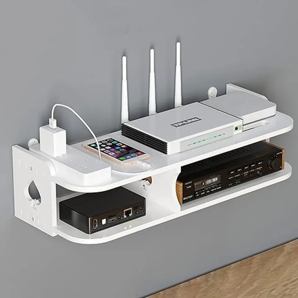 Estanteria Soporte Flotante de Pared para TV, Organizador 2