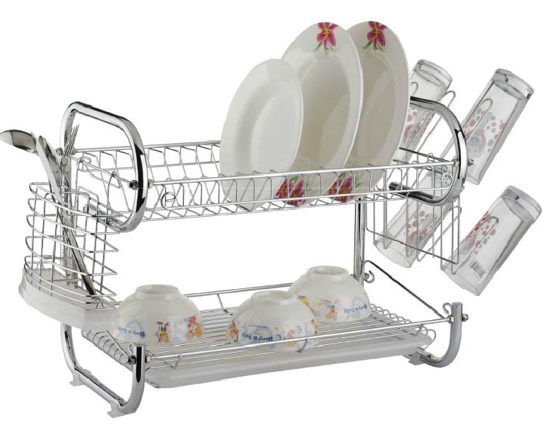 Escurridor secador de loza platos extraíble 2 Niveles
