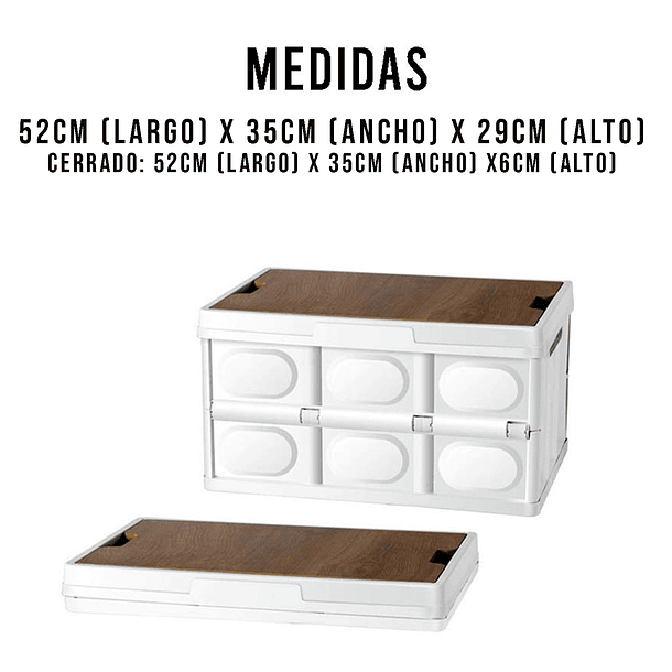 Caja De Almacenamiento Plegable Con Tapa Multifuncional 55 L 6