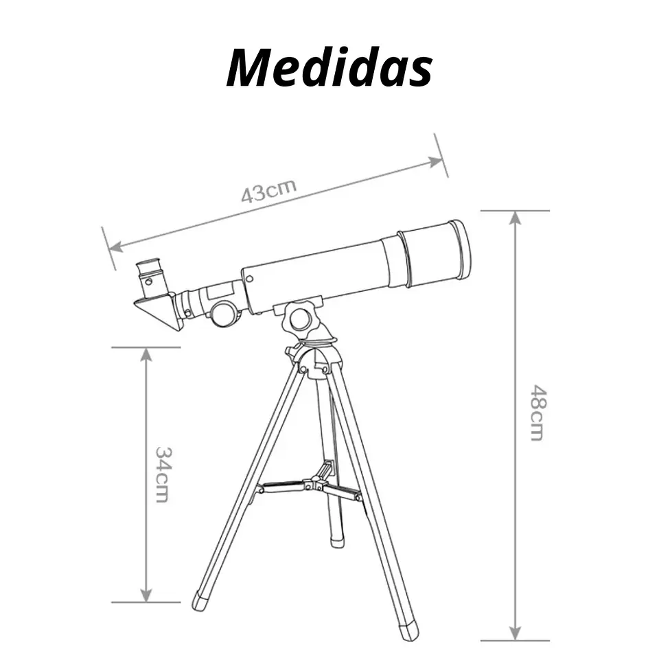 Telescopio Astrónomico Monocular Con Tripode F36050 2