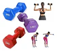 Pack 2 Mancuernas De 5kg C/u (un Par) Antideslizantes (Reacondiconado) - Miniatura 1