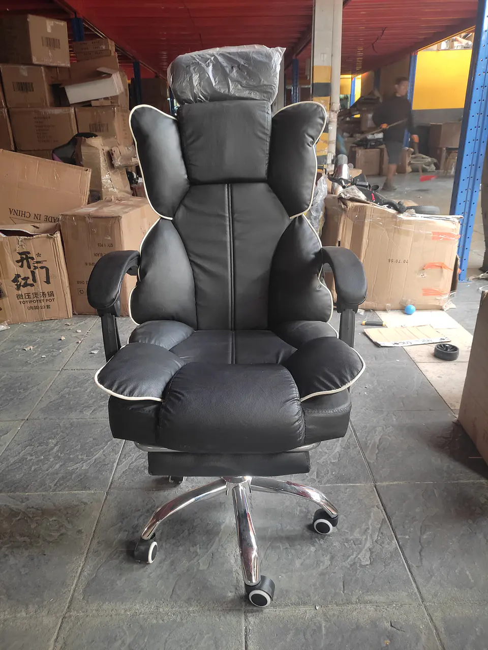 Silla Pc Negra Sillón Regulable Ejecutiva Oficina Escritorio (Reacondicionado) 3