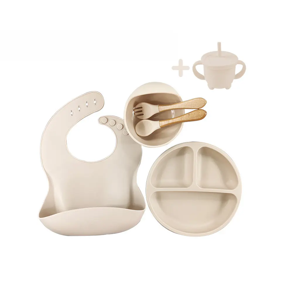 Plato Para Bebé De Silicona Juego 6 Piezas Lavable 2
