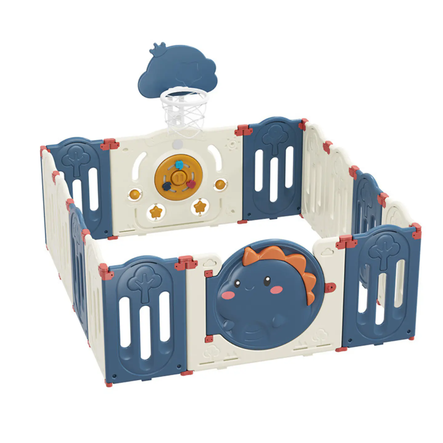 Corral De Juegos Infantil Dinosaurio Plegable 190cm X 190cm 3