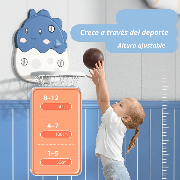 Aro De Basketball Para Niños Dinosaurio Infantil Ajustable 4