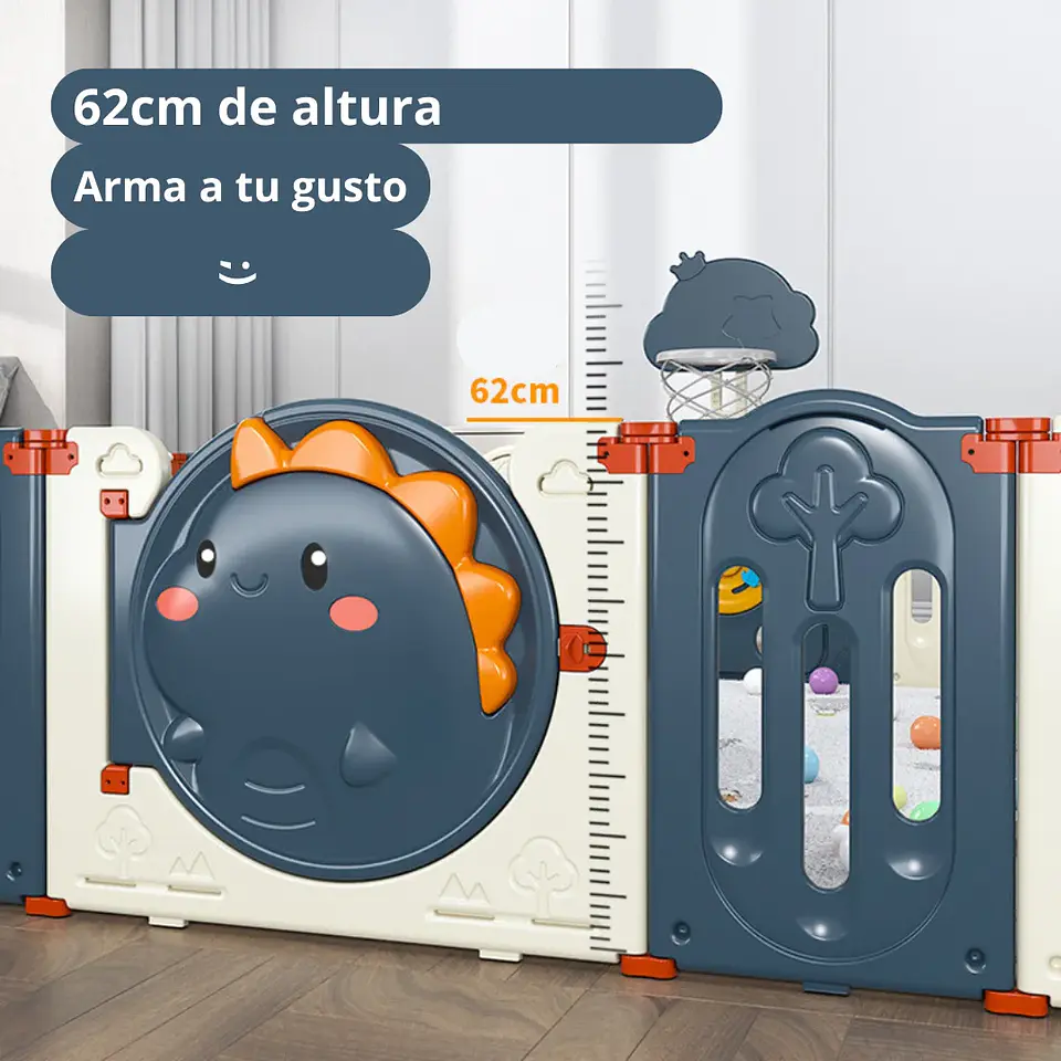 Corral De Juegos Infantil Dinosaurio Plegable 152cm X 152cm 4