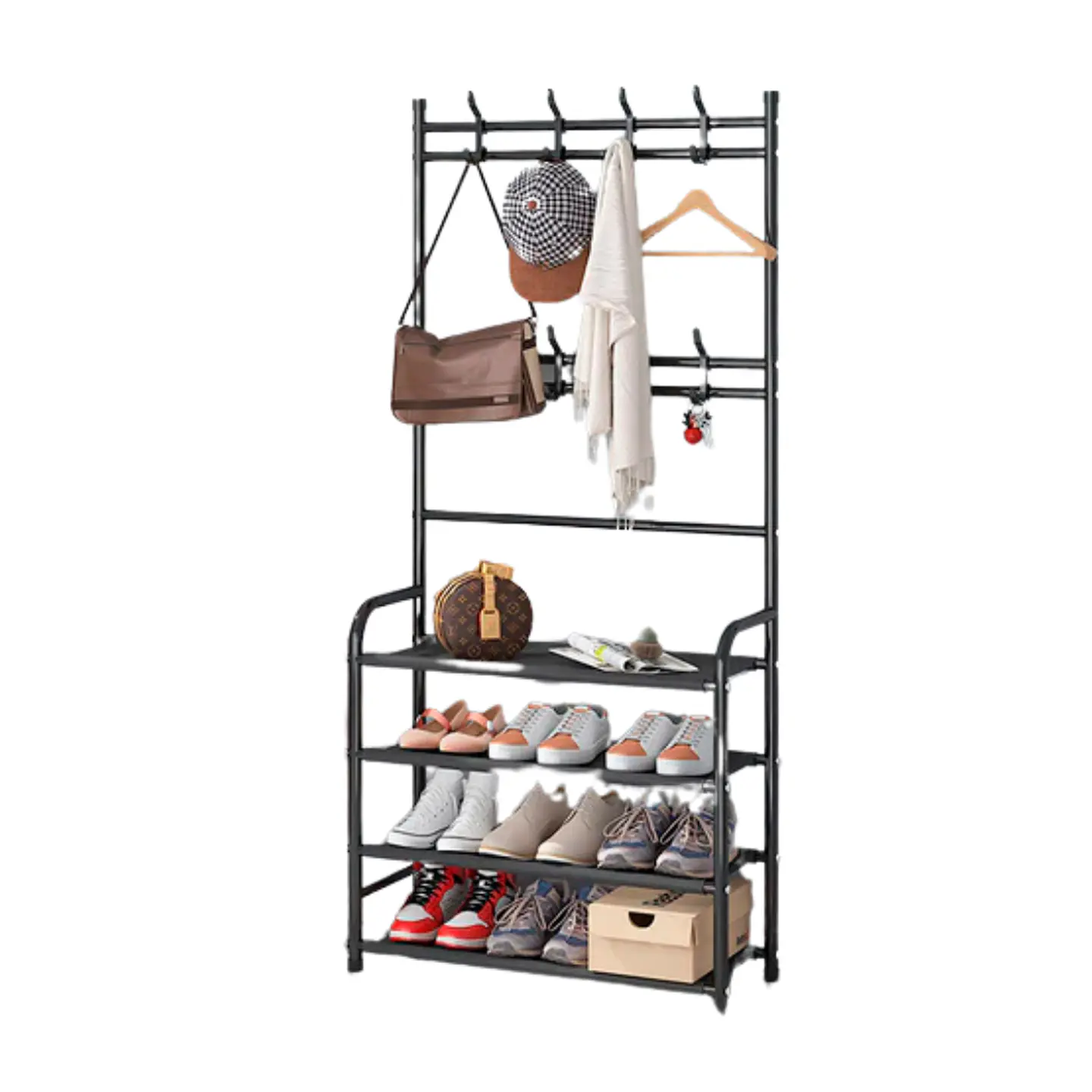 Perchero Organizador De Ropa Con 4 Niveles Zapatero Hierro 4