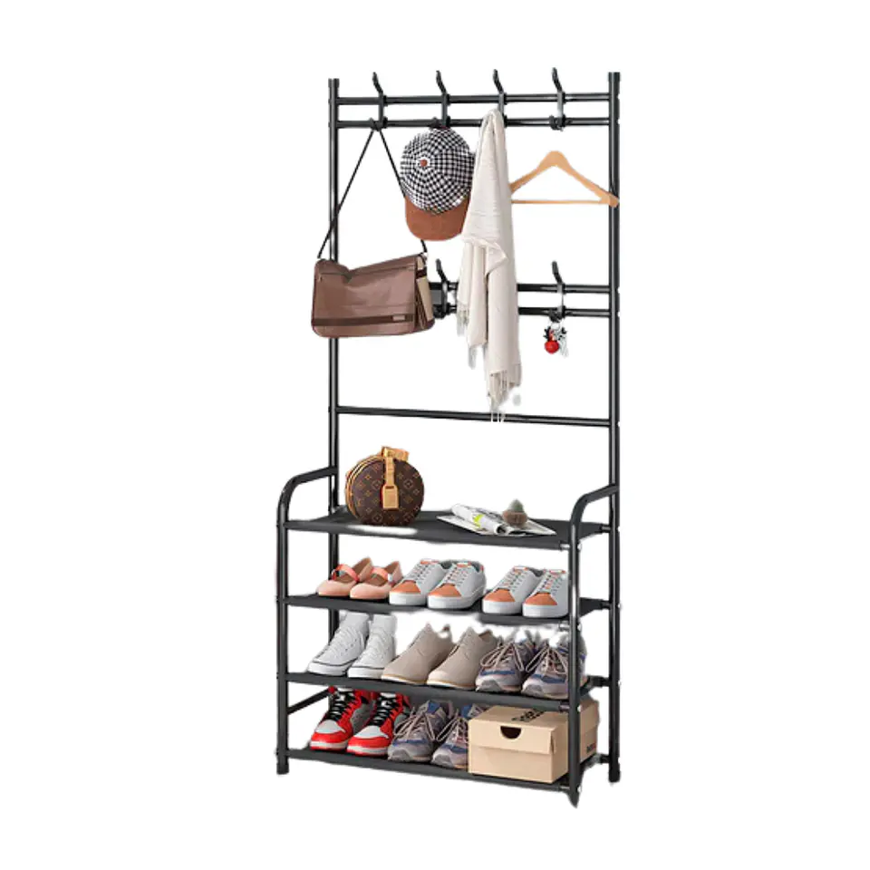 Perchero Organizador De Ropa Con 4 Niveles Zapatero Hierro 4