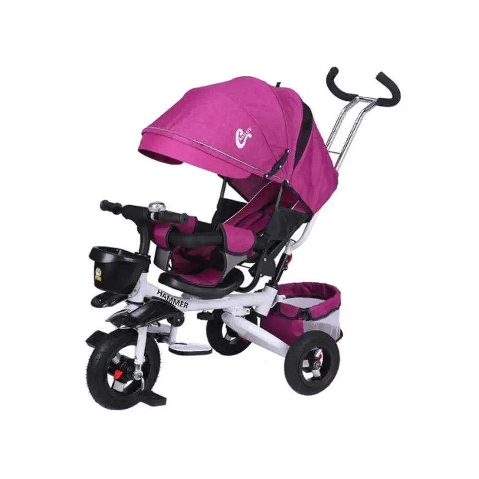 Triciclos Multifuncional Gira 360 Sombrilla Plegable 5
