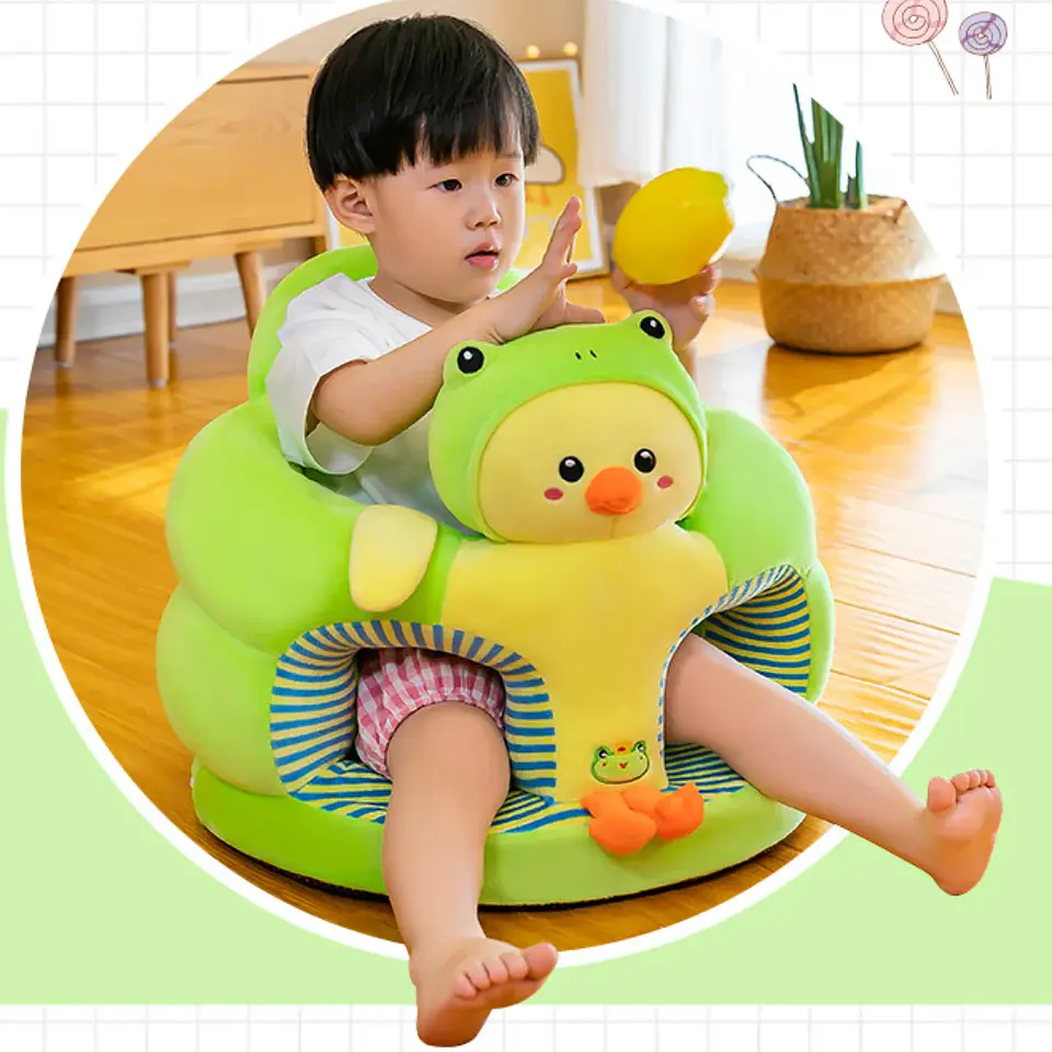 Asiento De Bebé Acolchado De Peluche Seguridad Anticaida 3