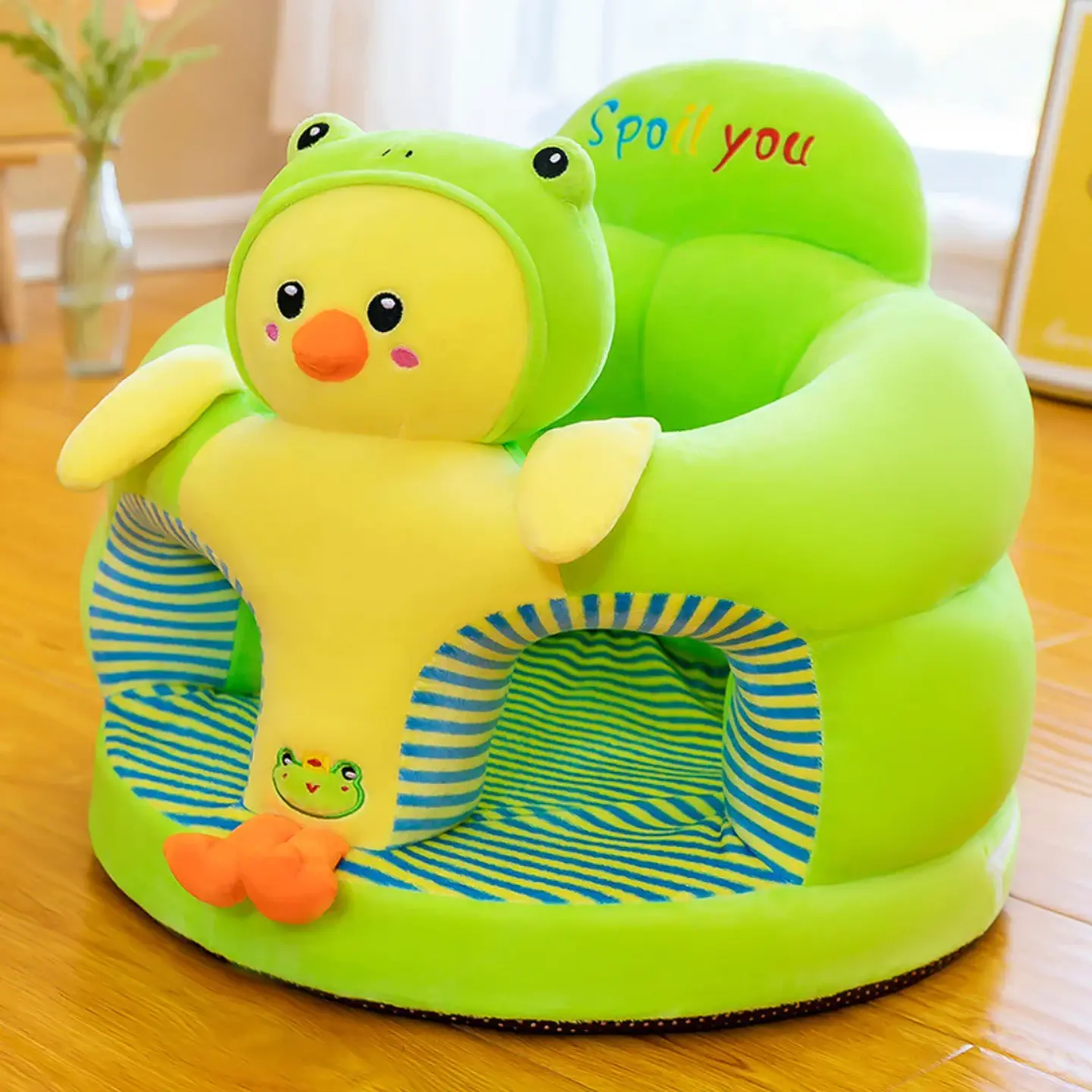 Asiento De Bebé Acolchado De Peluche Seguridad Anticaida 2