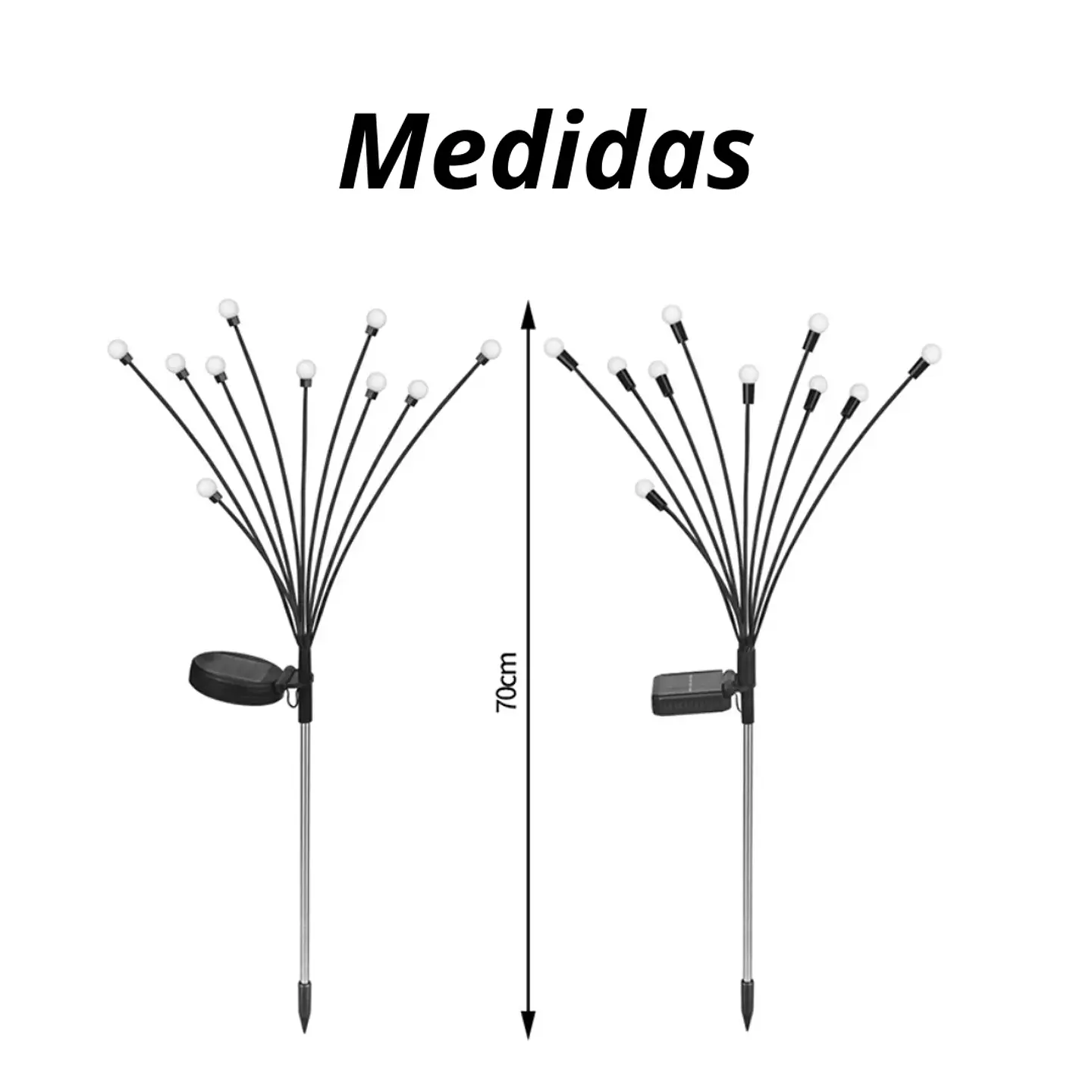 Pack 2 Luces Led En Ramo Energía Solar Exterior 7