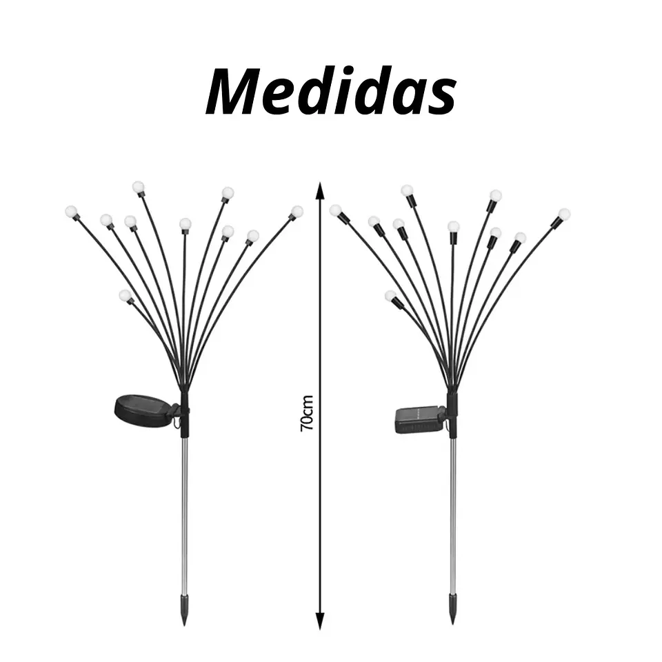 Pack 2 Luces Led En Ramo Energía Solar Exterior 7