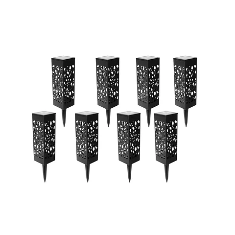 Pack 8 Faroles Solares Modernos Para Jardin Exteriores