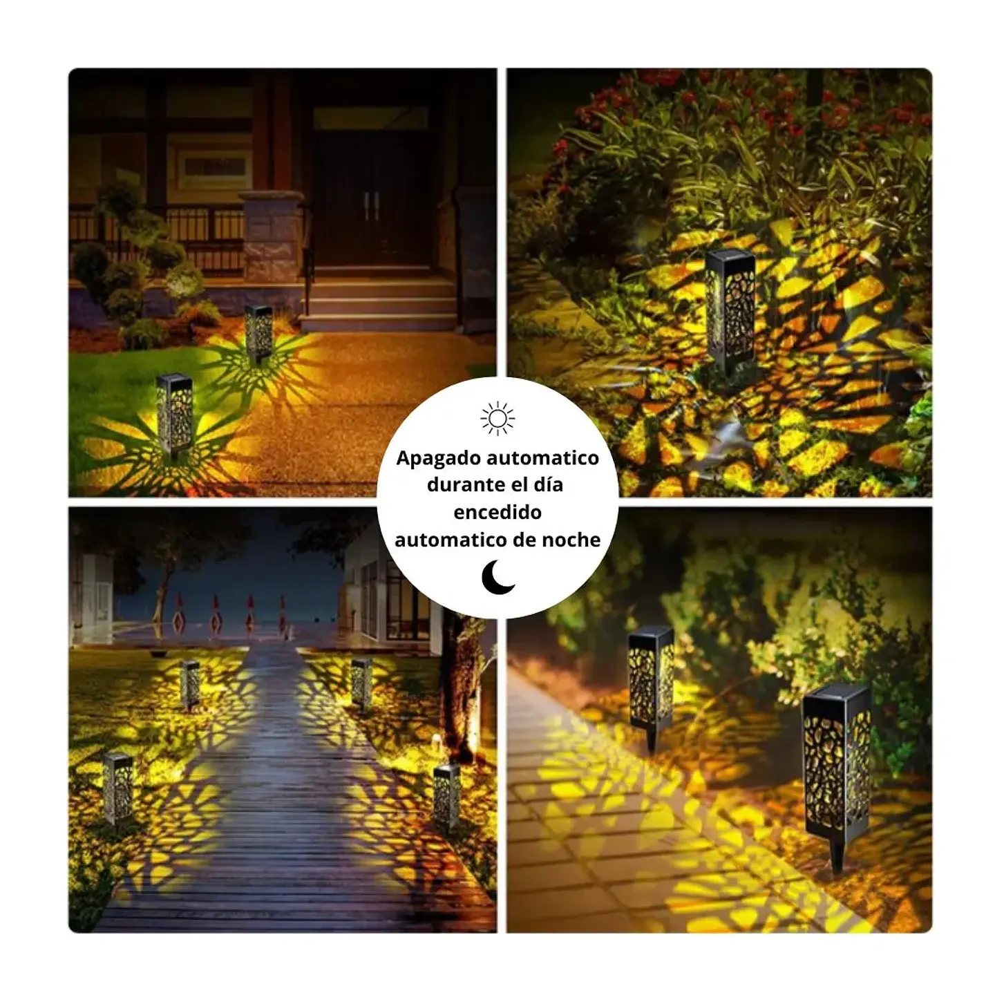Pack 8 Faroles Solares Modernos Para Jardin Exteriores 4
