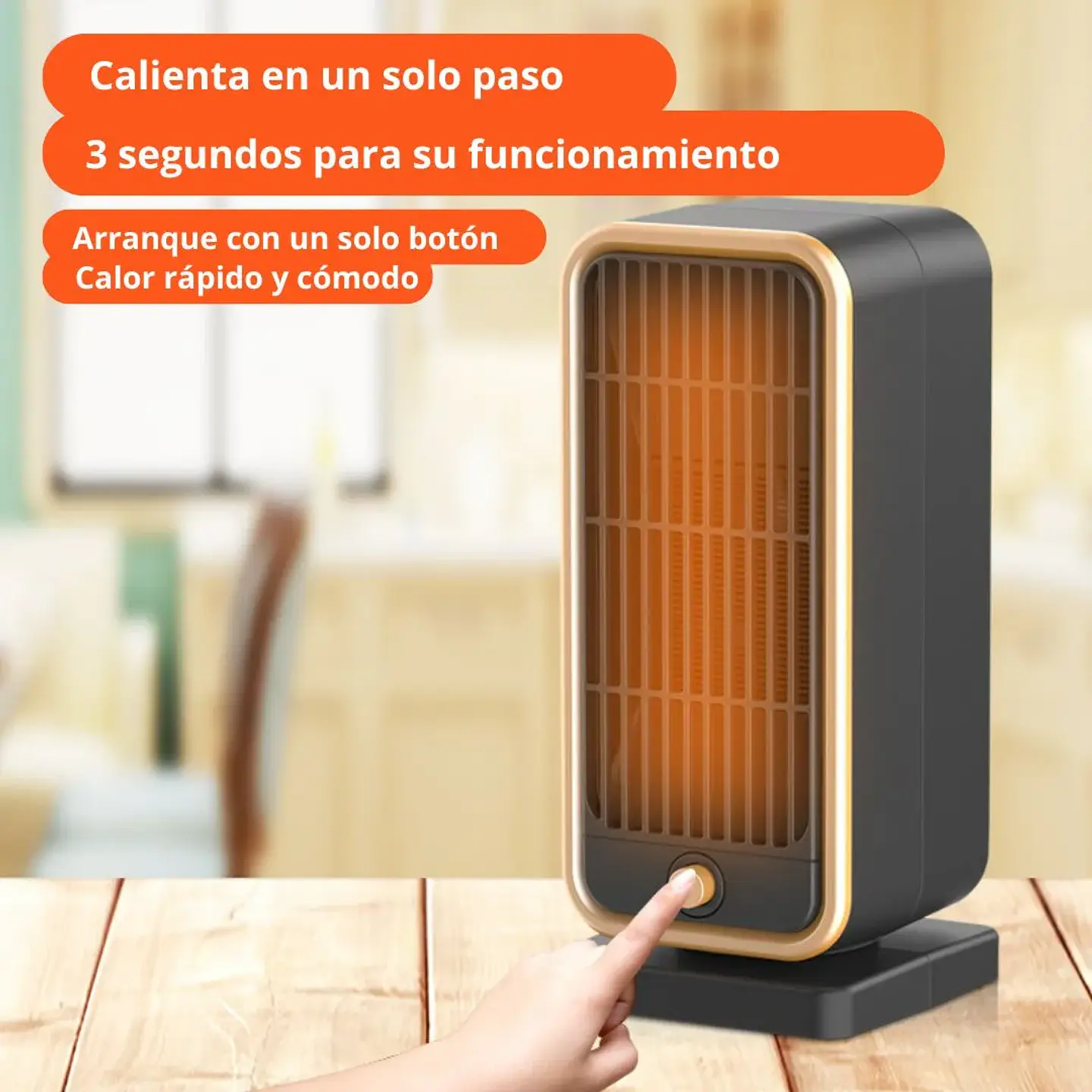 Calefactor De Ambiente Eléctrico Portátil 500wts 4