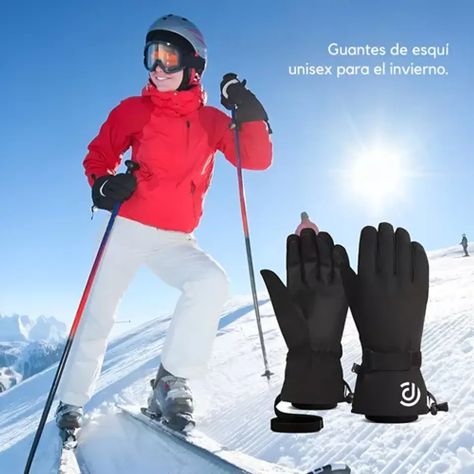 Guantes Para Invierno Y Deportes De Nieve Unisex Sintéticos 2