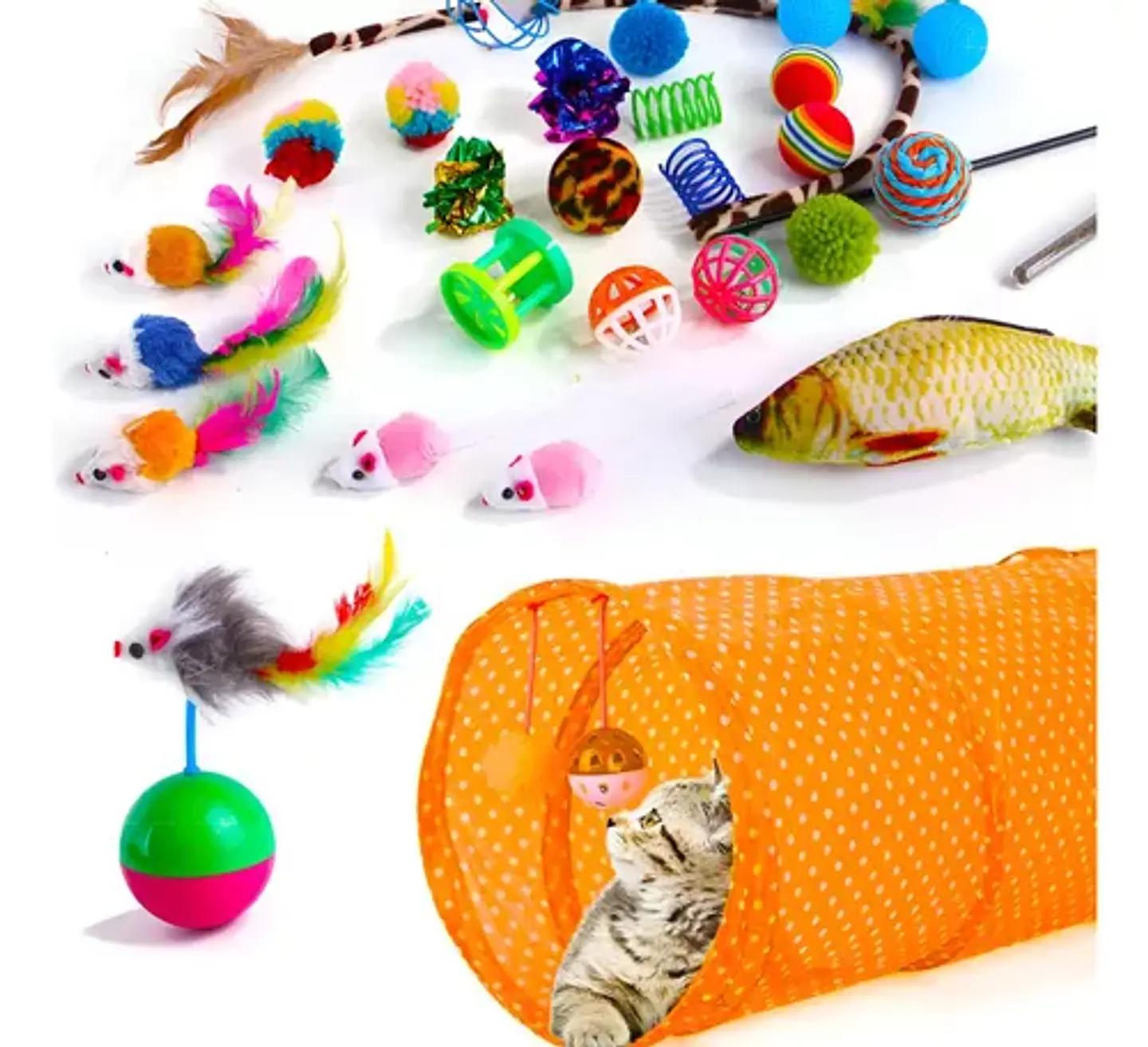 Pack 22 Juguetes Para Gato Interactivo Con Accesorios 1