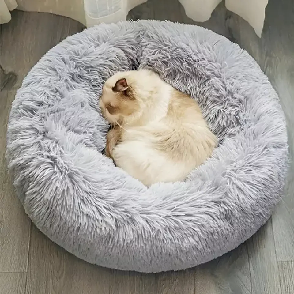 Cama Para Perros De Felpa - Raza Mediana 70cm De Diámetro 5