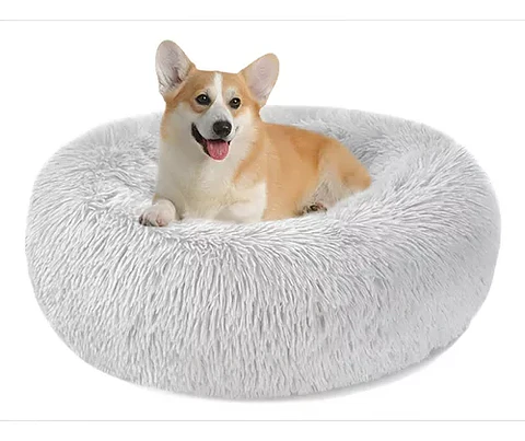 Cama De Felpa Para Perros De Raza Grande 100cm De Diámetro