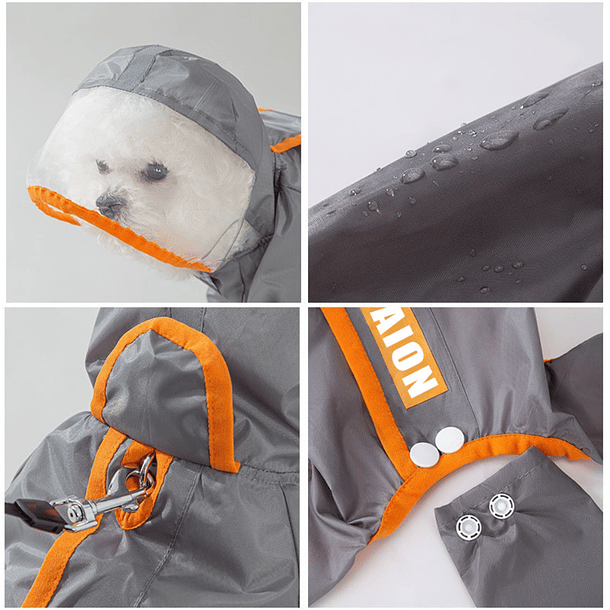 Impermeable Para Perro Chubasquero M-XXL 10