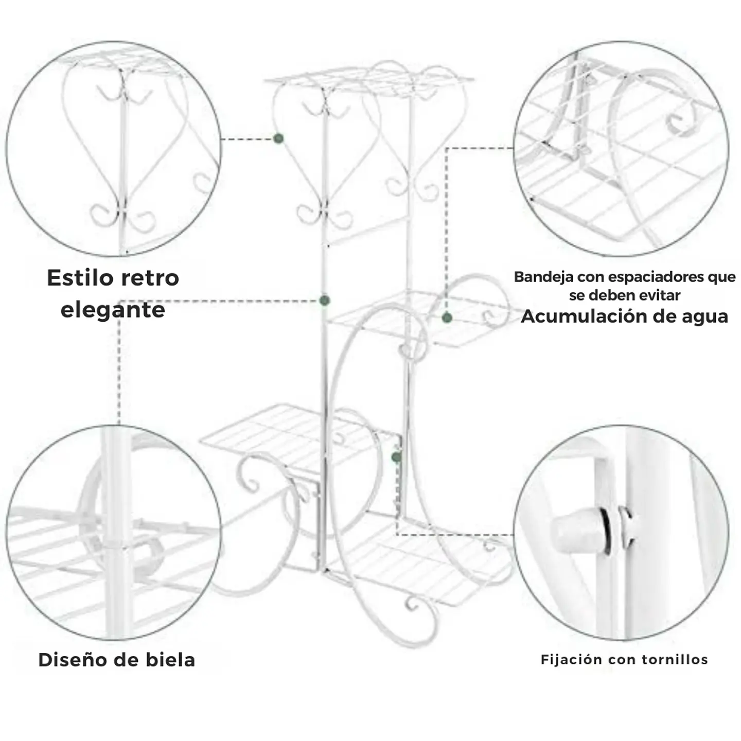 Soporte De 5 Niveles Para Macetas Plantas Decorativo 5