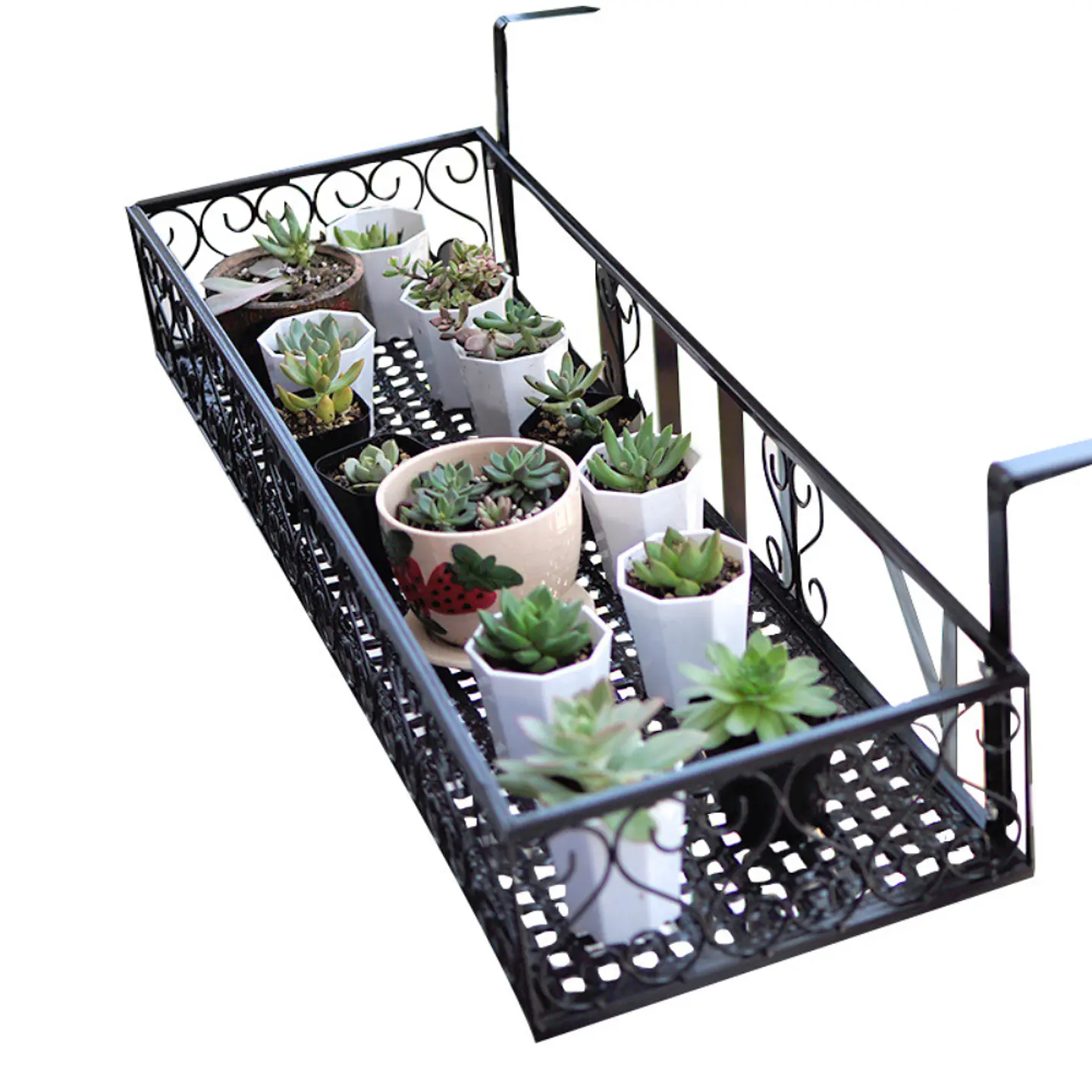 Jardinera Exterior De Barandilla Para Balcón 50x20x12 CM 1
