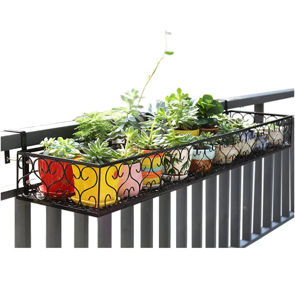 Jardinera Exterior De Barandilla Para Balcón 50x20x12 CM 2