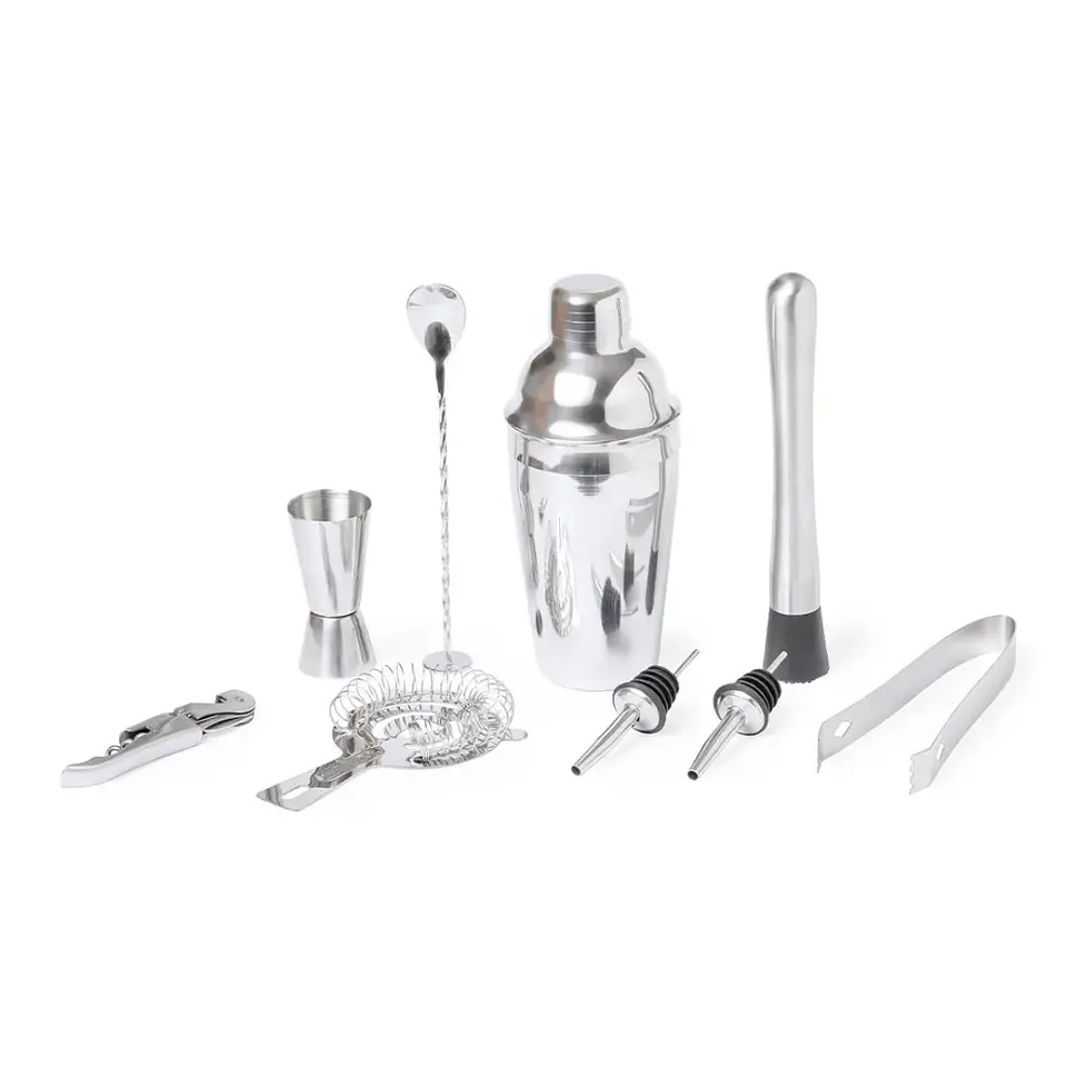 Set Coctelero Bar + Utensilios 10 Pzs Acero Inoxidable 2