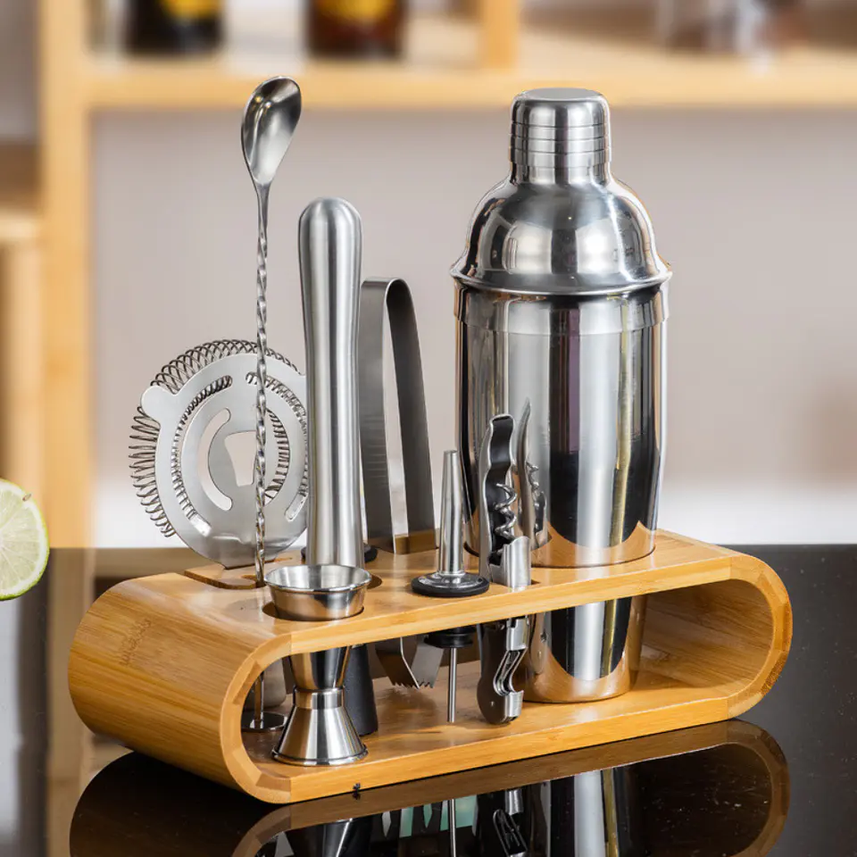 Set Coctelero Bar + Utensilios 10 Pzs Acero Inoxidable 8