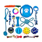 Set 15 Juguetes Para Mascotas Antiestrés Pelota Cuerda Goma - Miniatura 1