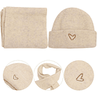 Conjunto De Gorro Y Bufanda De Lana Tejido Invierno Para Niños 5