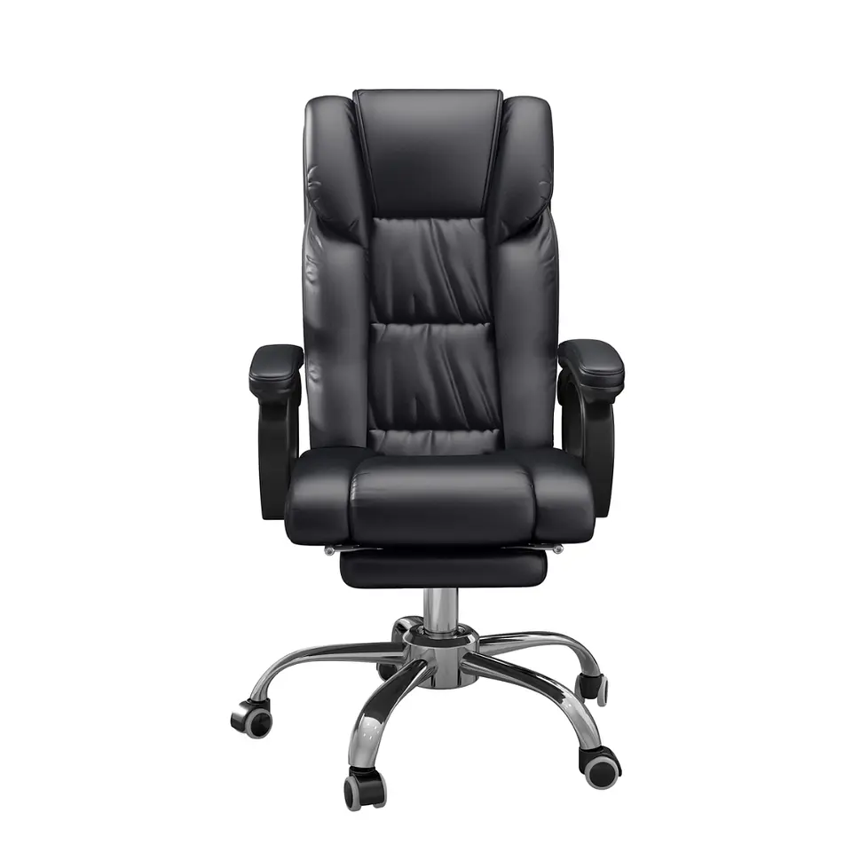 Sillón Ejecutivo De Cuero PU Reclinable Reposapiés Reclinable 2