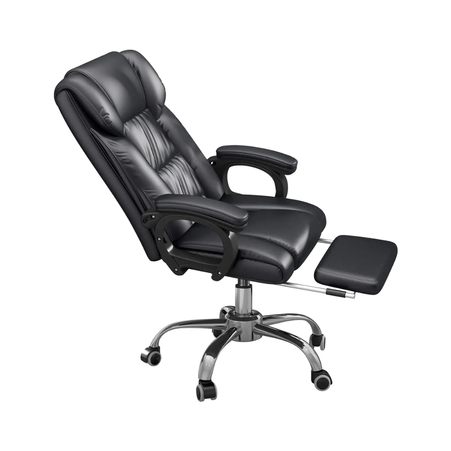 Sillón Ejecutivo De Cuero PU Reclinable Reposapiés Reclinable 4
