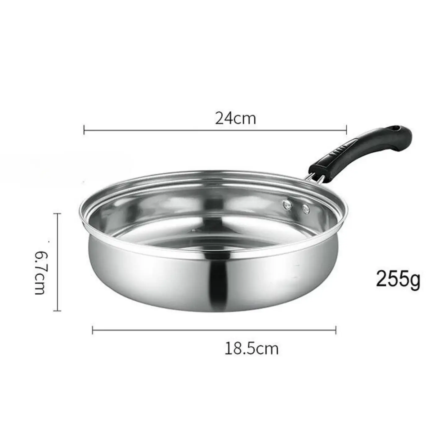 Juego De Ollas Y Sartén Batería 5 Pcs Cocina Inoxidable 6